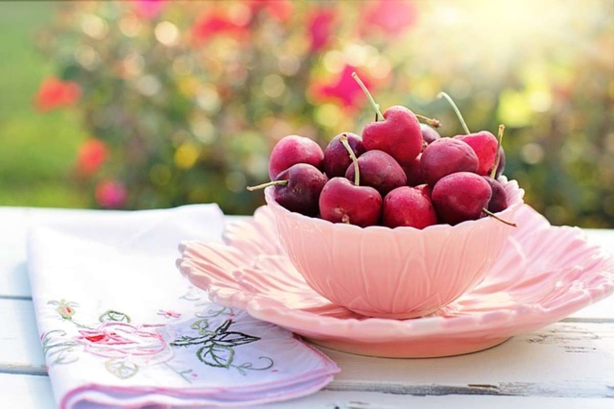 sweet red cherries